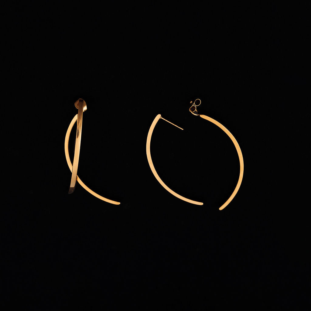 Stainless steel dangle audrey earrings