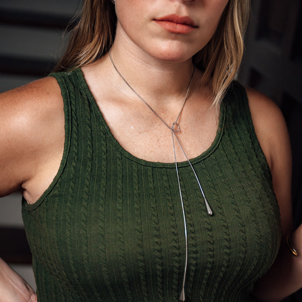 liquid gold wrap necklace elle wrap necklace silver stainless steel