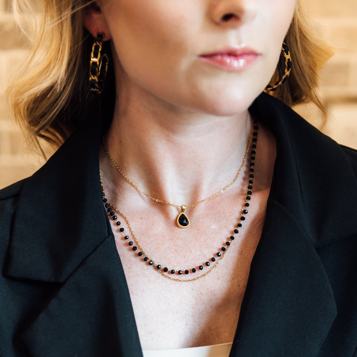 Sarro Necklace in Black Agate