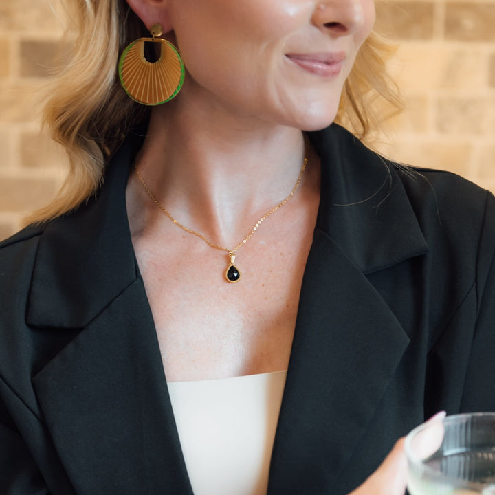 Sarro Necklace in Black Agate