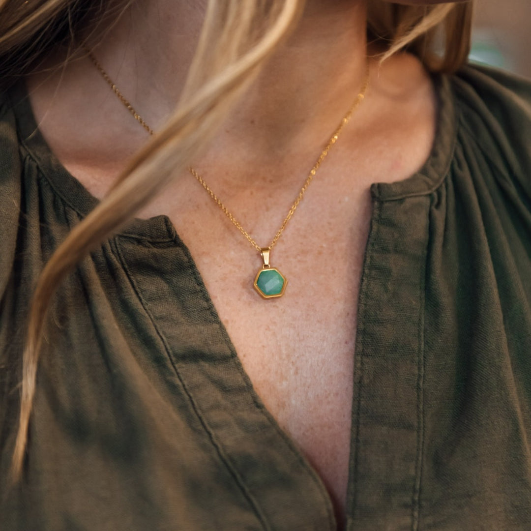 Sarro Necklace in Aventurine