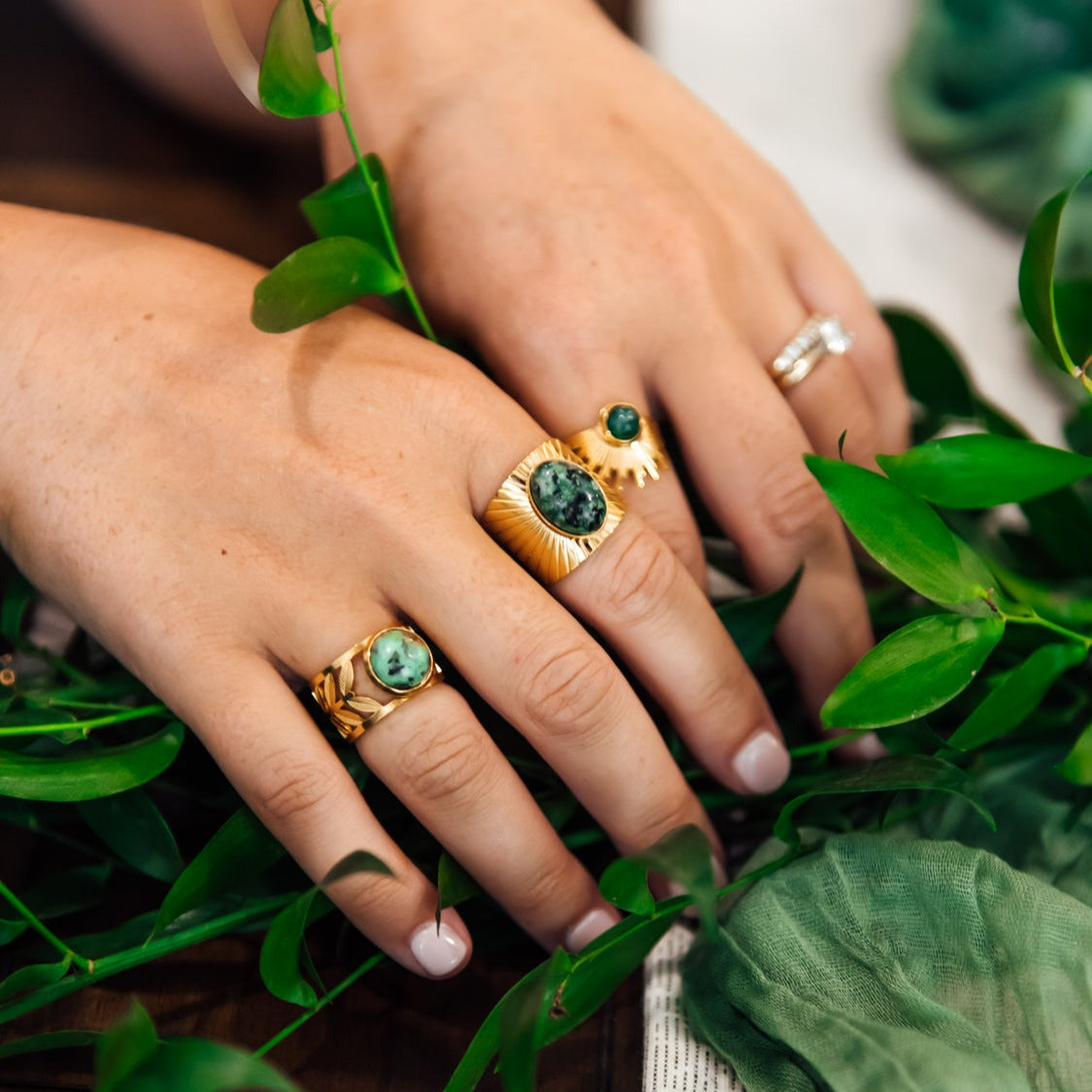 Heather Ring in African Turquoise