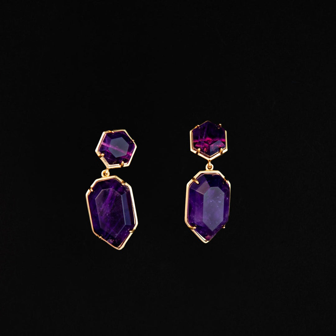 Meredith Earrings in Amethyst