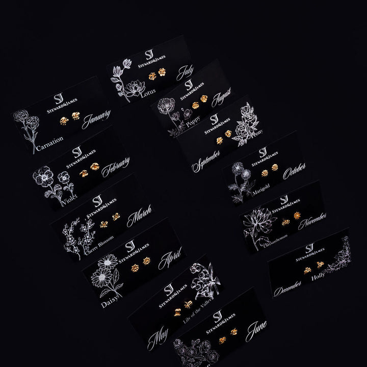 Holly Micro Stud Earrings- December