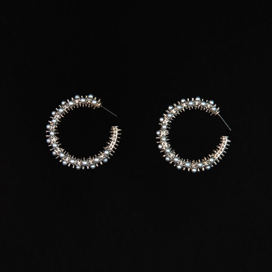 Hailie Hoop Earrings in Silver