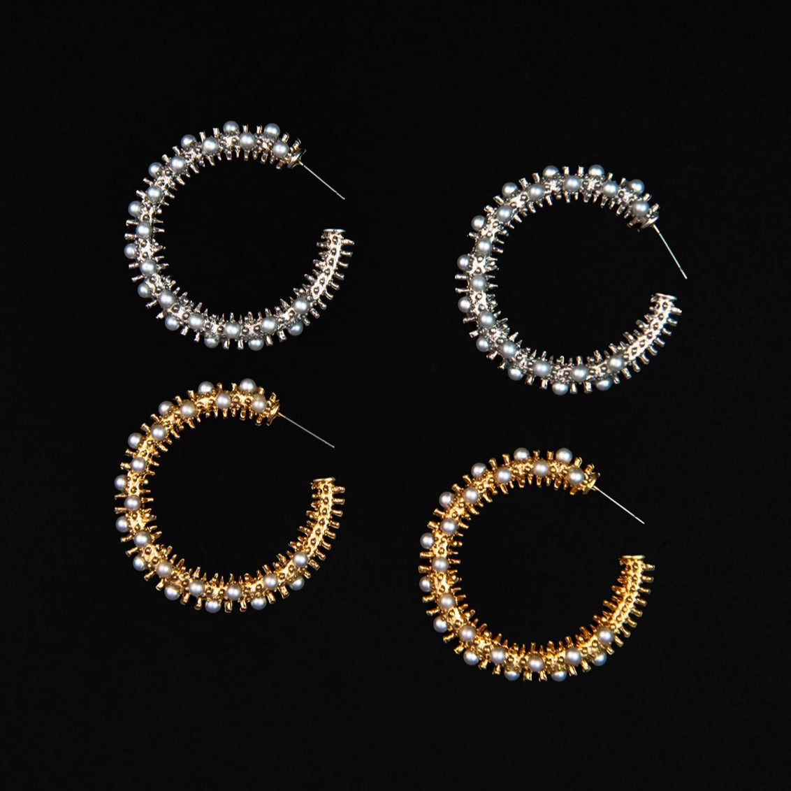 Hailie Hoop Earrings in Silver