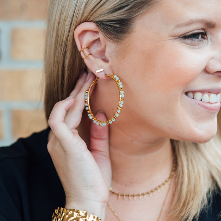 Marian Earrings in Amazonite