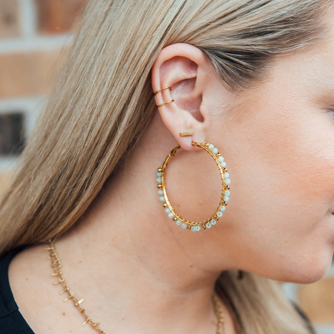 Marian Earrings in Amazonite