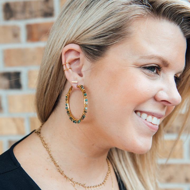 Marian Earrings in African Turquoise