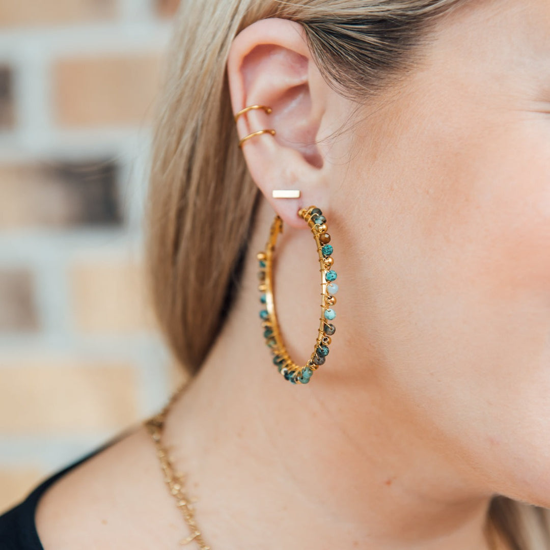Marian Earrings in African Turquoise