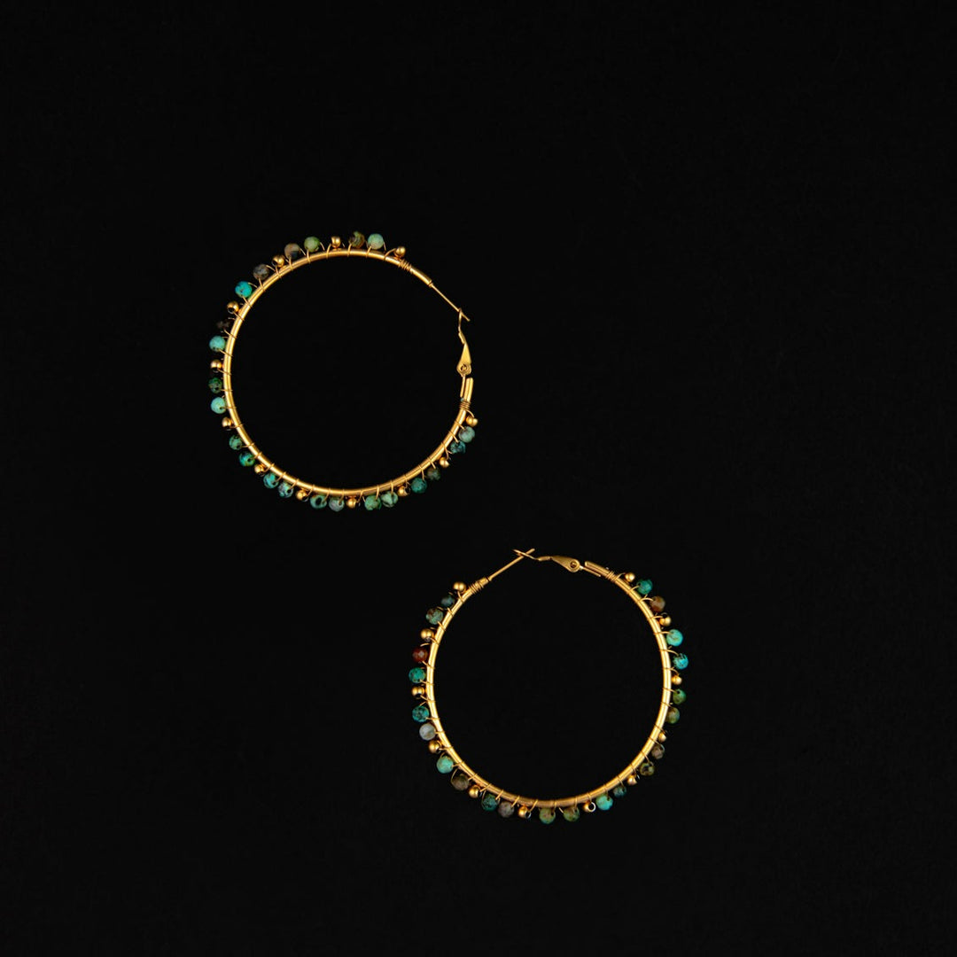 Marian Earrings in African Turquoise