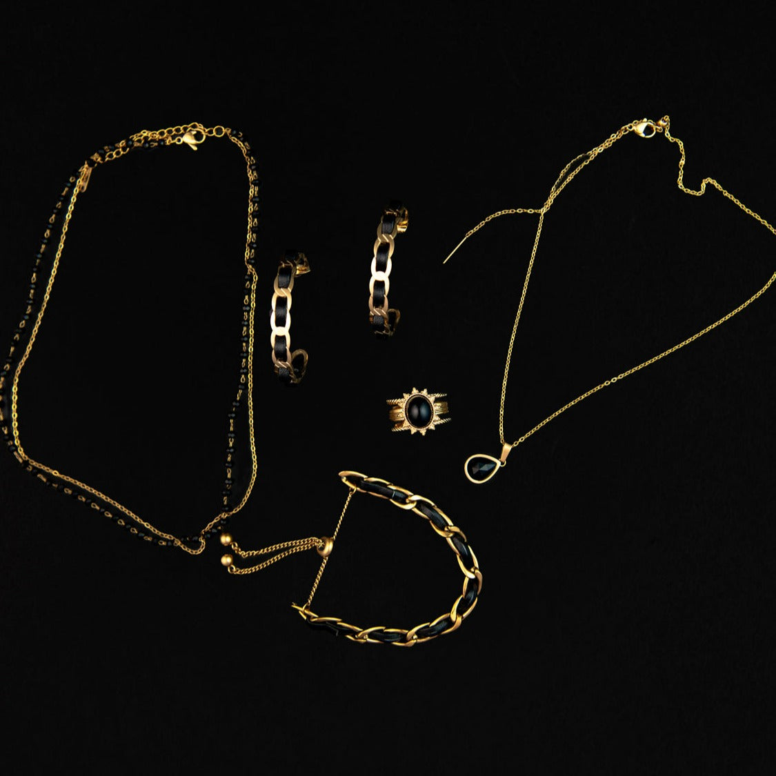 Sarro Necklace in Black Agate