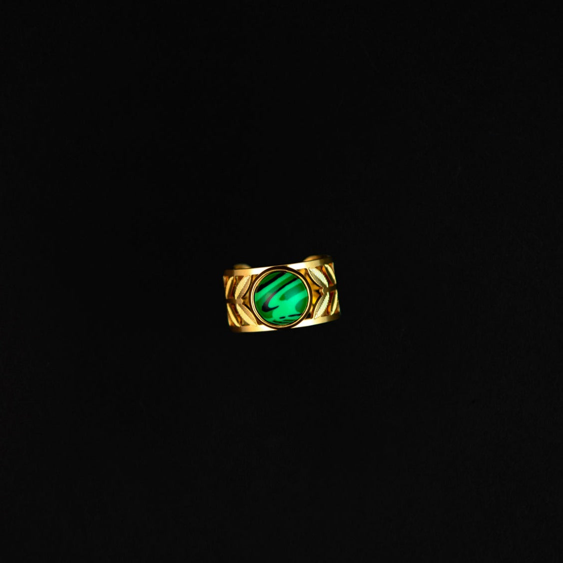 Heather Ring in Malachite