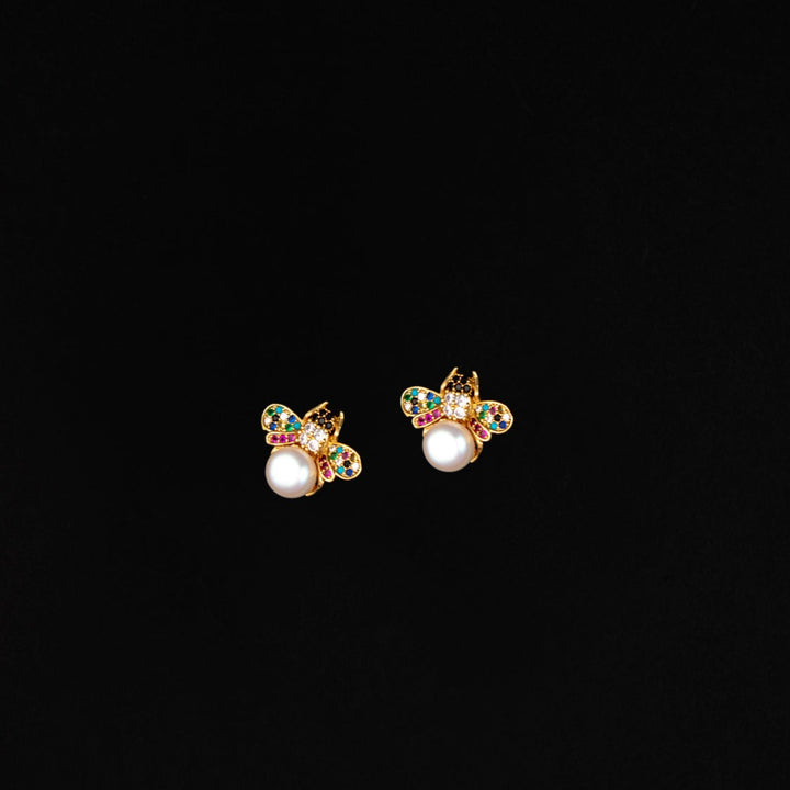 Bee Pearl Studs