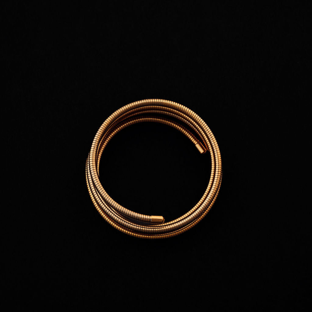 wire wrap coil spring adjustable bracelet cuff gold Kimberly wrap bracelet