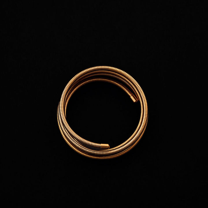 wire wrap coil spring adjustable bracelet cuff gold Kimberly wrap bracelet