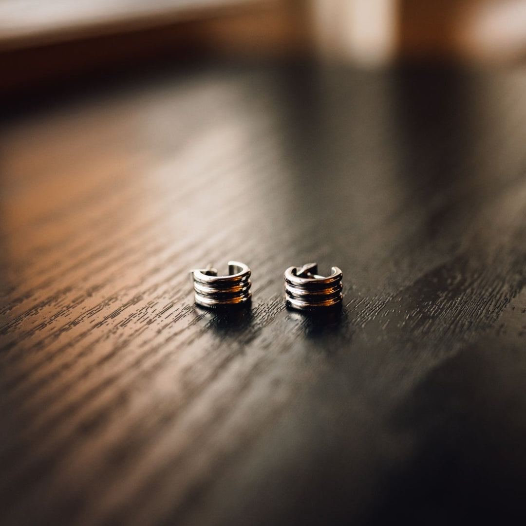 Aries Huggie Earrings in Silver