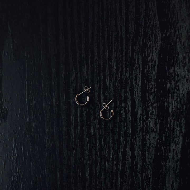 Aries Huggie Earrings in Silver