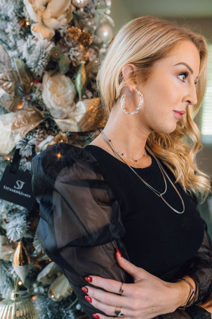 Charlotte Earrings in Silver