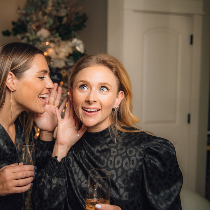 Tinsel Tassel Earrings in Silver