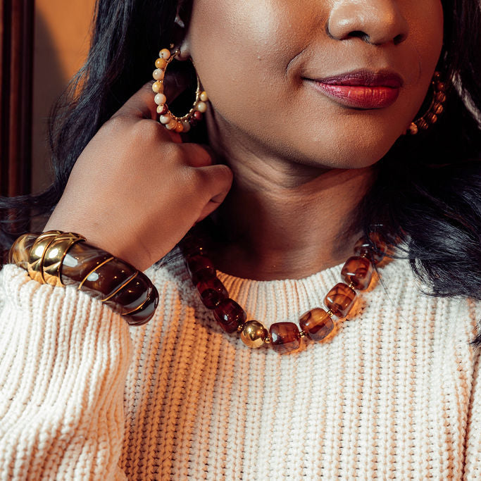Audrey Necklace- Amber