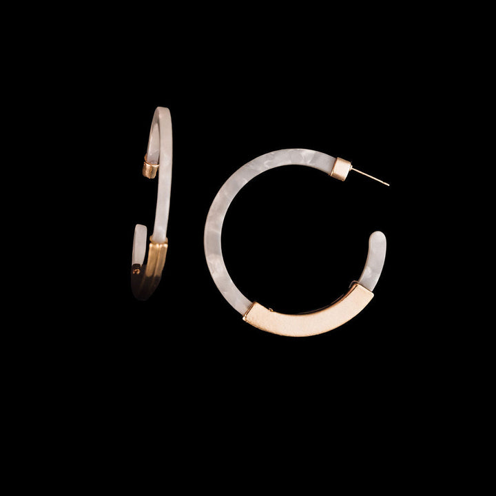 Azalea Acetate Hoop-Pearl