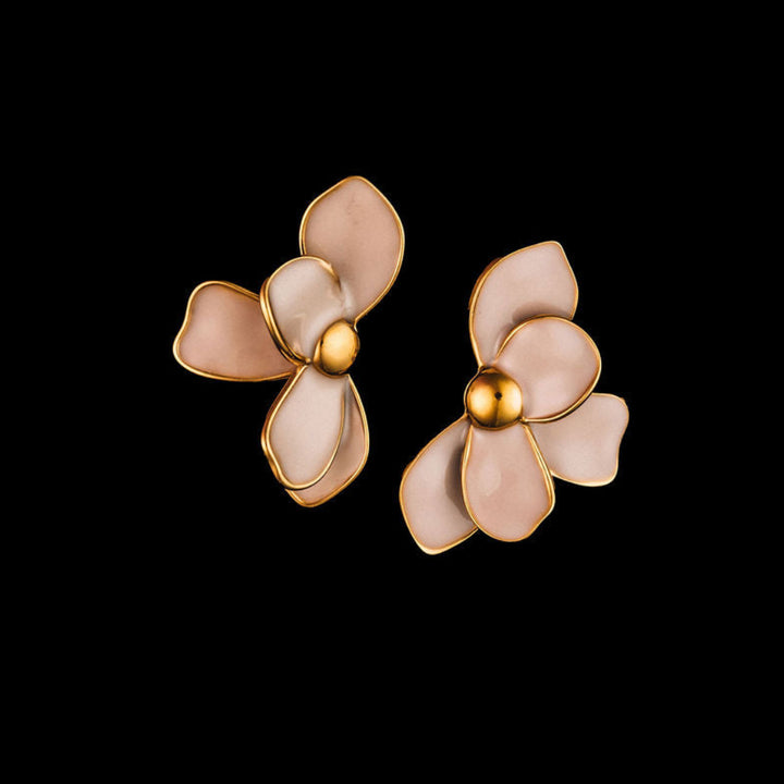 Chica Floral Earrings-Blush