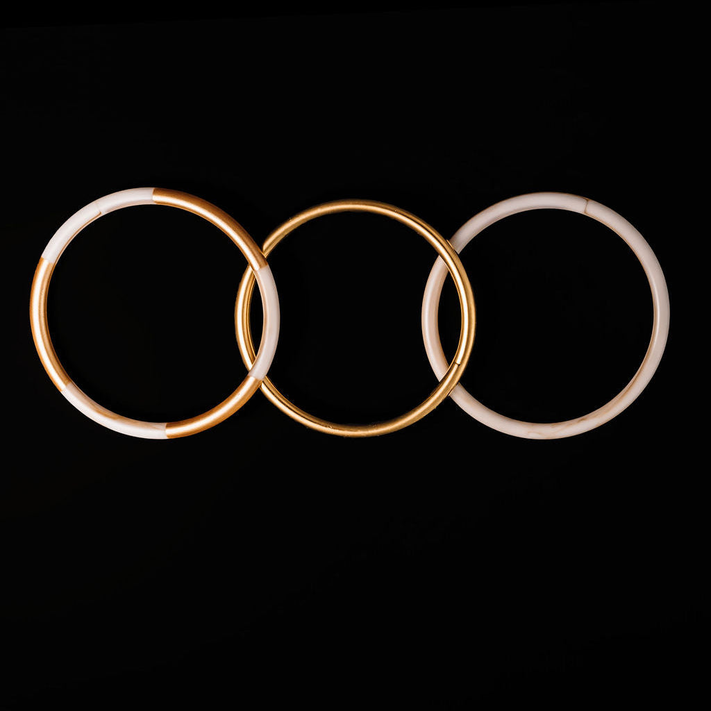 Collete Bangle Set of 3- Ivory