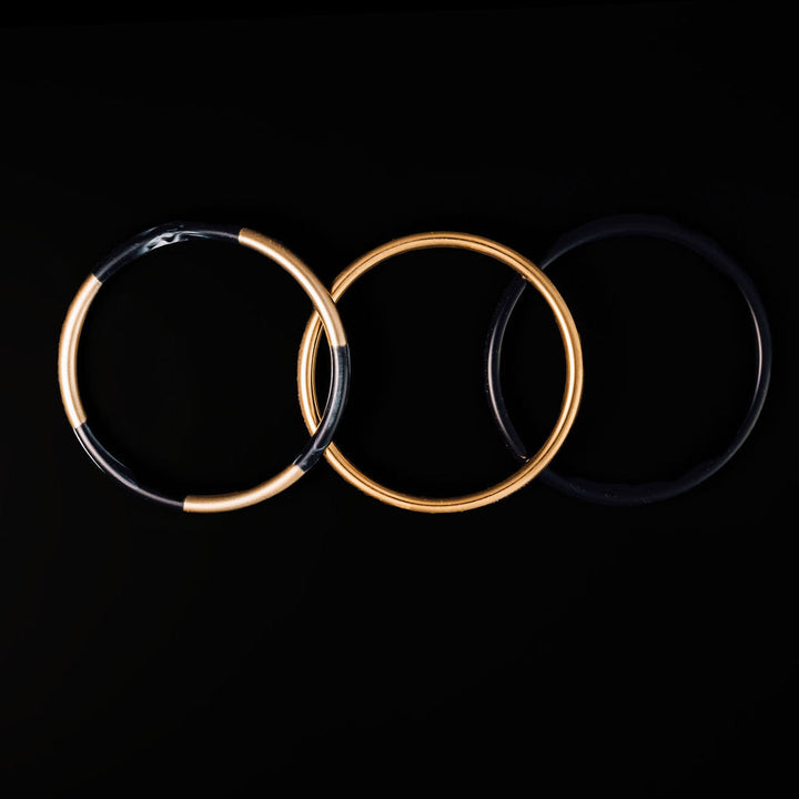 Collete Bangle Set of 3- Black