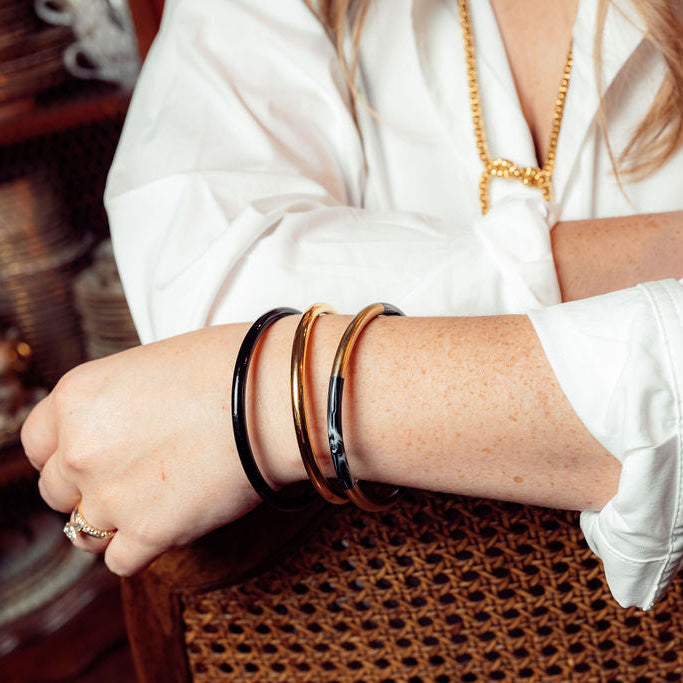 Collete Bangle Set of 3- Black