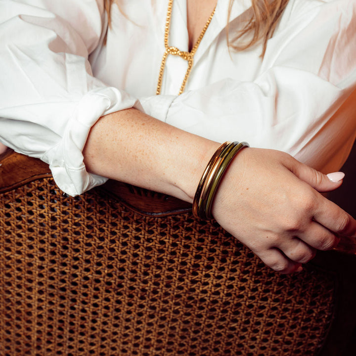 Collete Bangle Set of 3- Olive