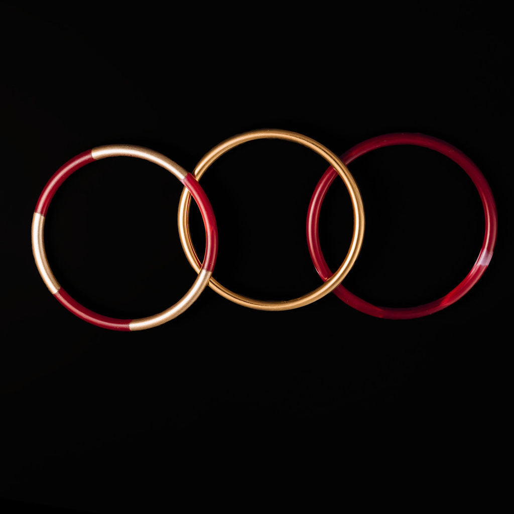 Collete Bangles- Set of 3- Red