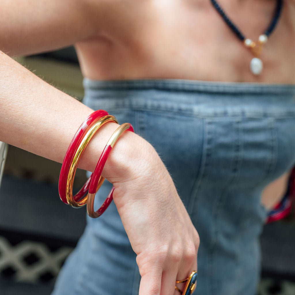 Collete Bangles- Set of 3- Red