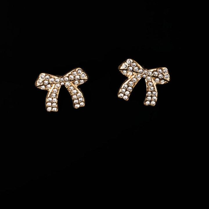 Disco Bow Stud Earrings