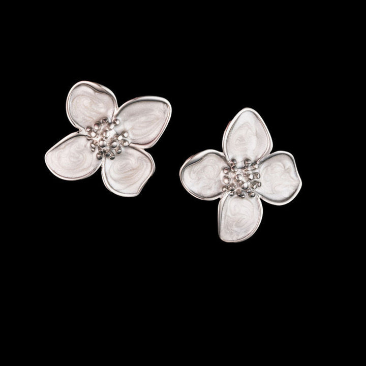 Dogwood Earrings in Silver