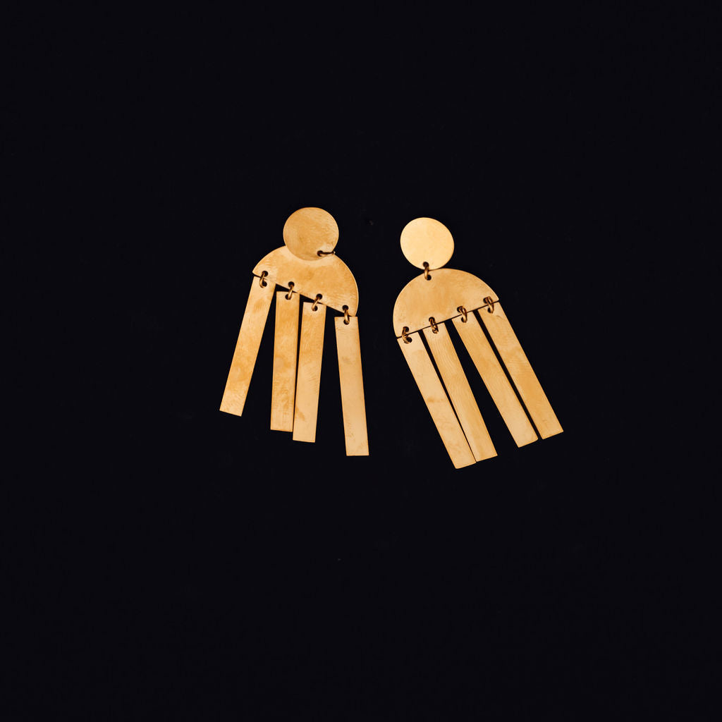 Gold Dangle Stainless Steel Earrings Dakota