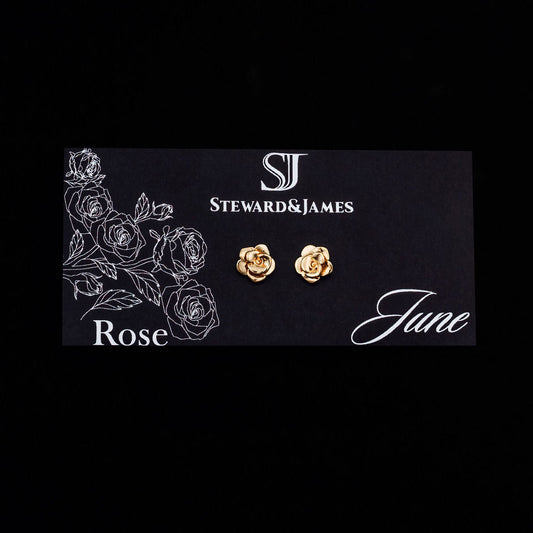 Rose Micro Stud Earrings- June