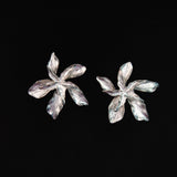 Poinsettia Earrings in Silver