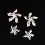 Poinsettia Earrings in Silver