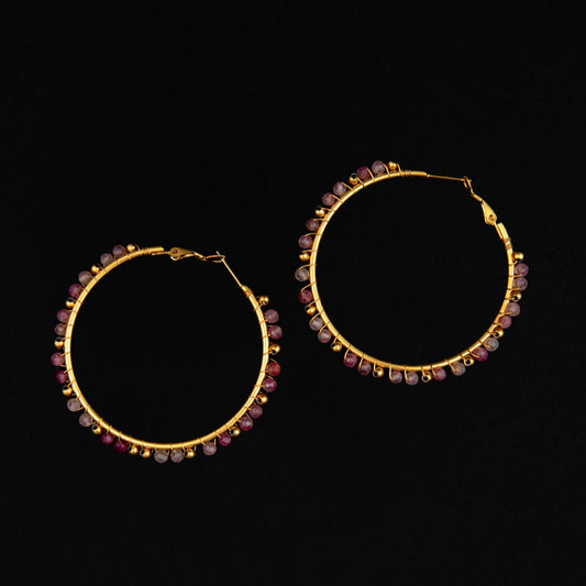 Marian Earrings in Pink Opal