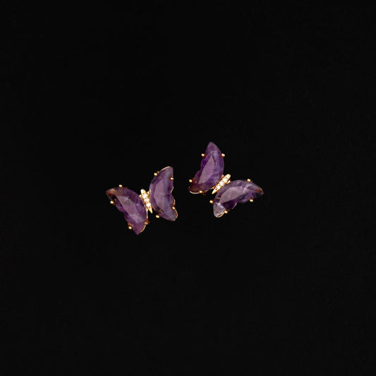 Papillon Earrings in Amethyst