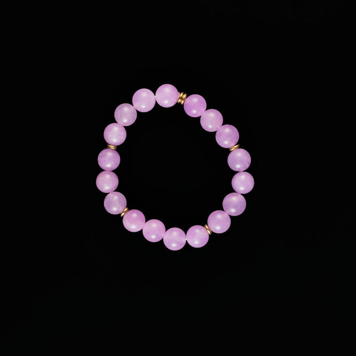  Lilac purple agate elastic beaded bracelet