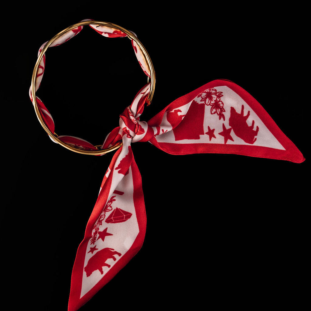 Arkansas Scarf Cuff Bracelet