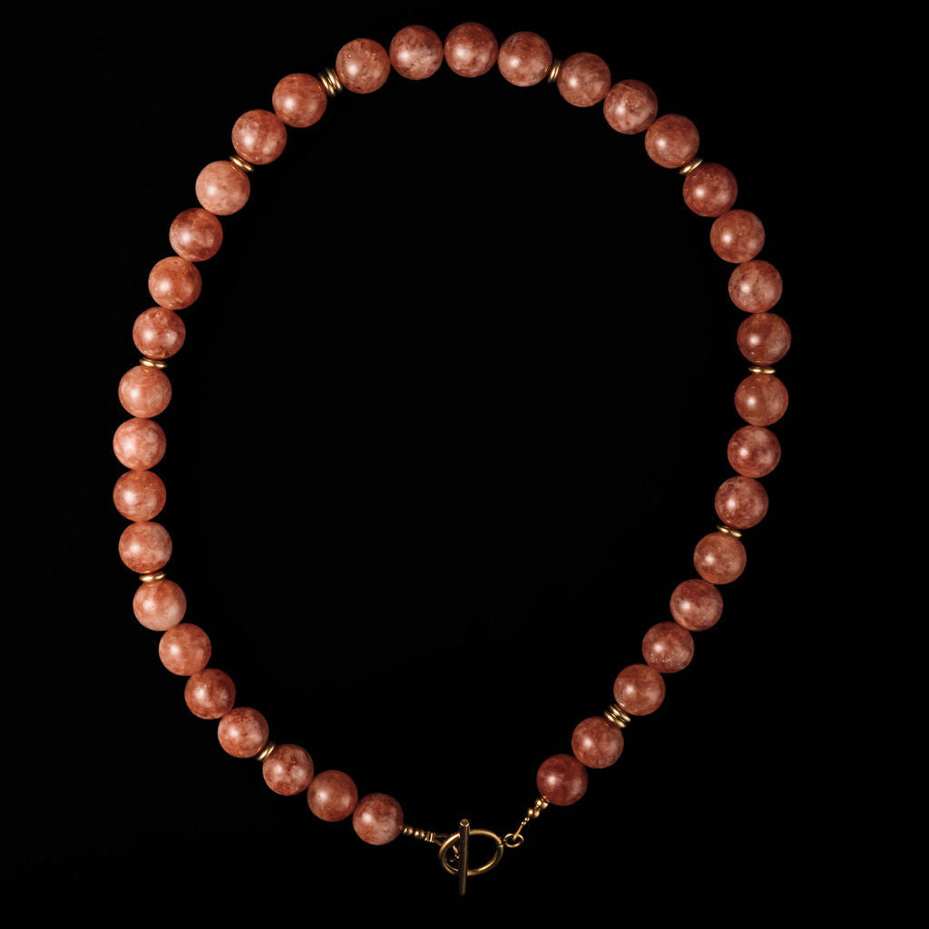 Rally Beaded Necklace- Rose