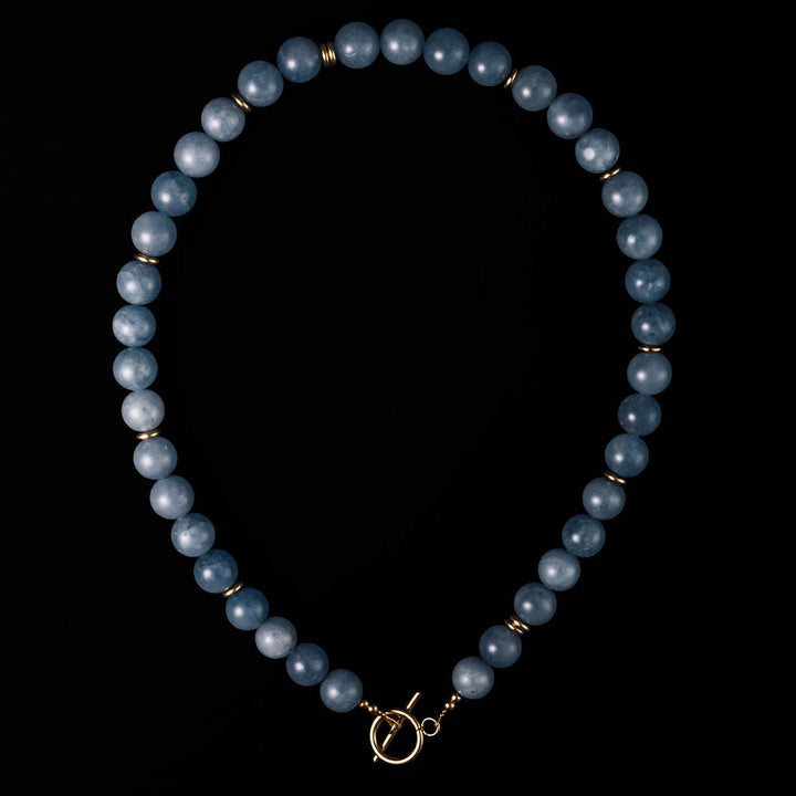 Rally Beaded Necklace- Aqua