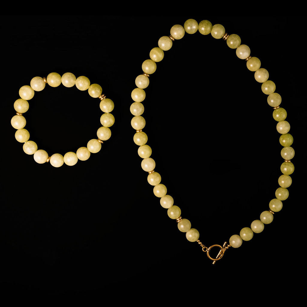 Rally Beaded Necklace- Citron