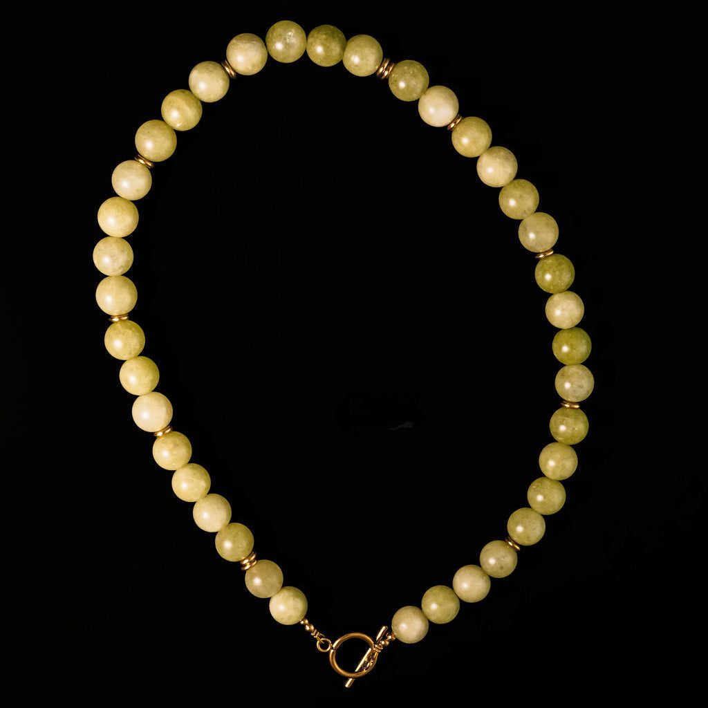 Rally Beaded Necklace- Citron
