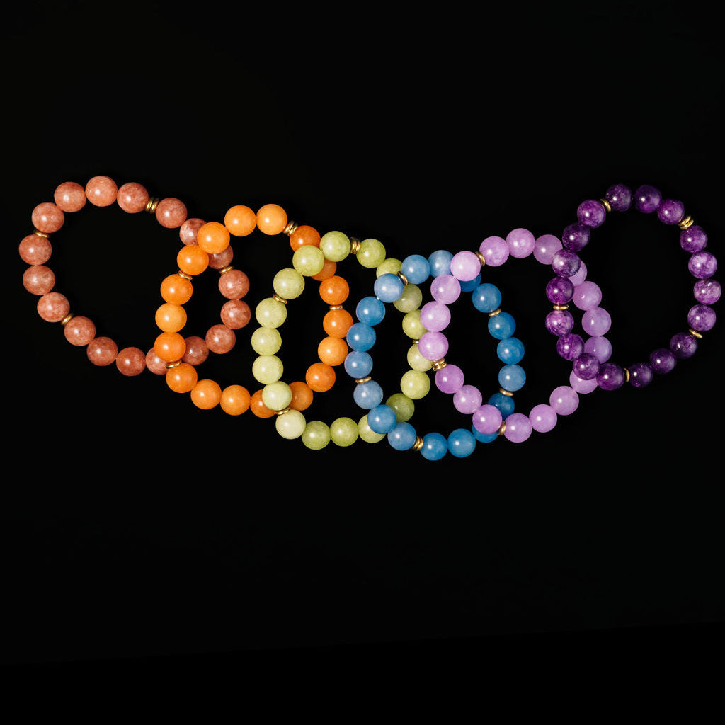 Rally Beaded Bracelet-Orange
