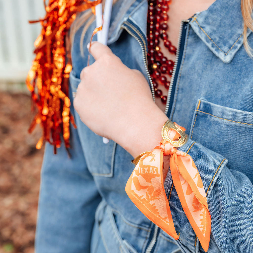 Longhorn Scarf Cuff Bracelet