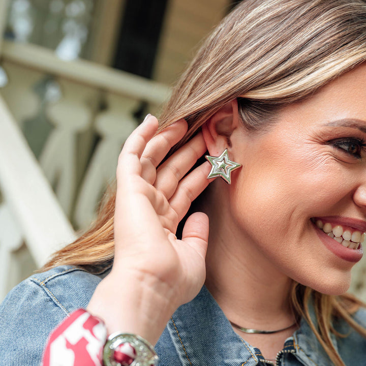 Star Studs- Silver